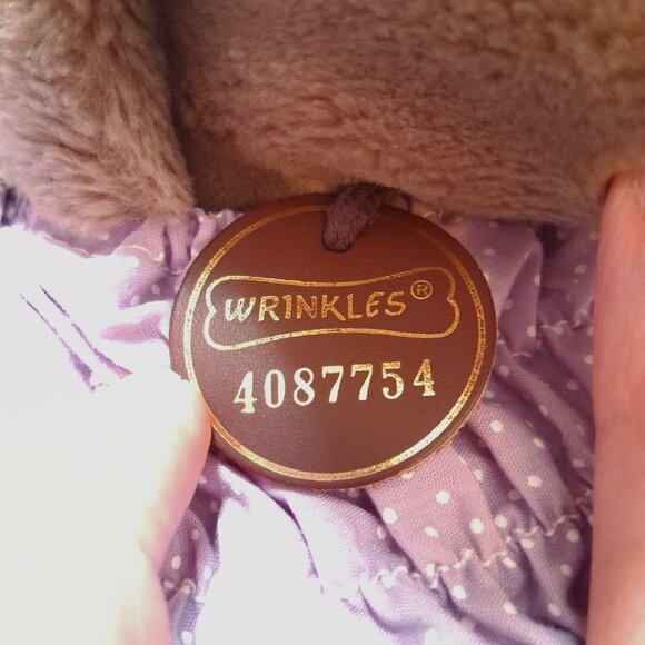 Vintage 1981 Ganz 18" Wrinkles Dog Hand Puppet Plush Doll with Dress - Picture 12 of 16